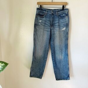 Old Navy | High-Waisted OG Loose Cotton-Hemp Blend Ripped Non-Stretch Jeans